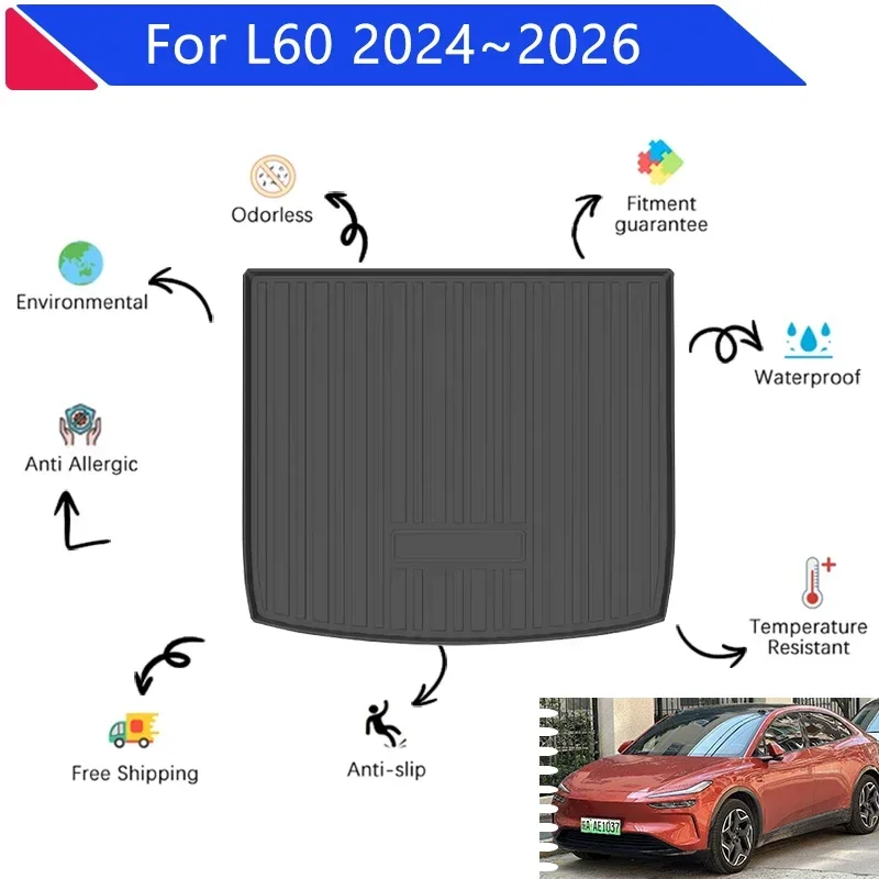 Автомобильный коврик в багажник для Onvo L60 детали 2023 2024 2025 материал TPE
