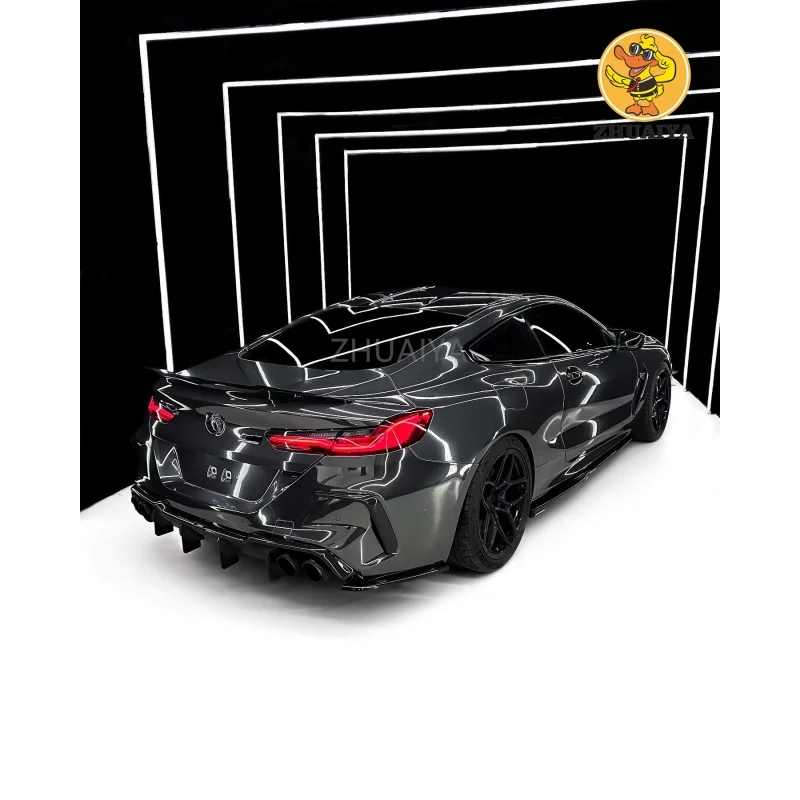 1.52x18 м растягивающаяся черная зеркальная хромированная виниловая оберточная