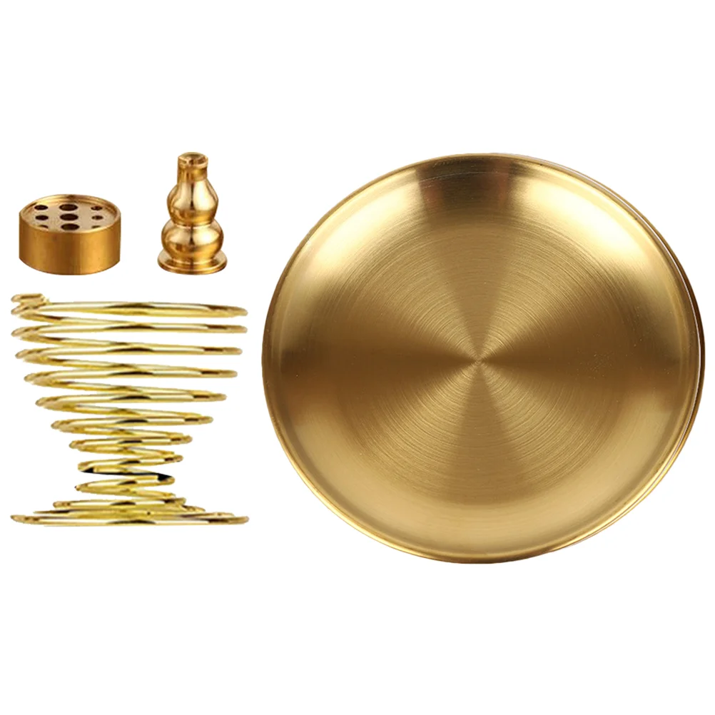 

Desktop Tray Adornment Decor Coil Creative Brass Household Plate Burner