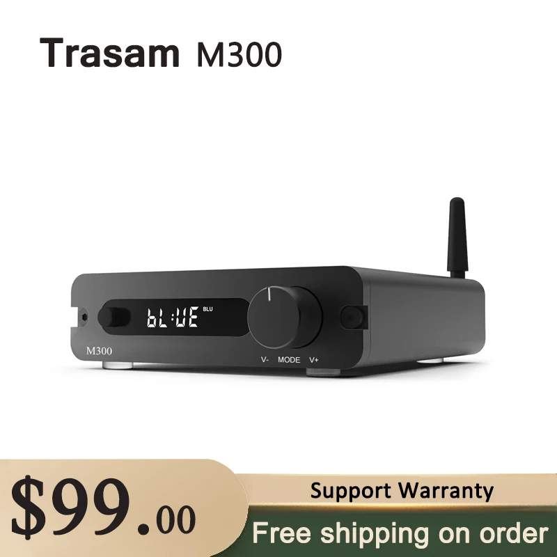 

Усилитель Bluetooth Trasam M300, 150 Вт, x2, Hi-Fi, 2,0 каналов, беспроводной поток, 32 бит/192 кГц, компактный мини-усилитель мощности класса D