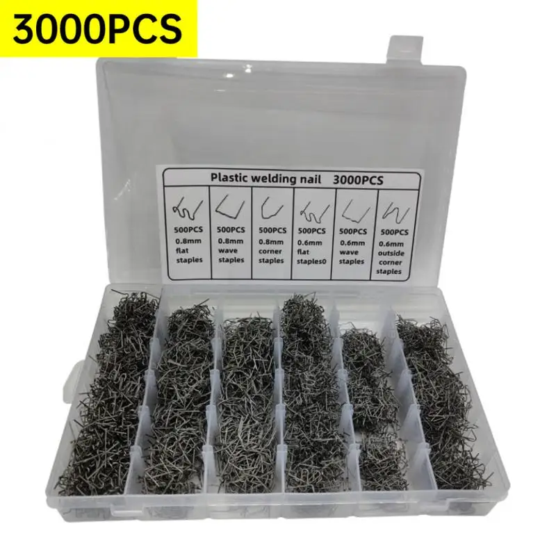 

600/1200/3000Pcs Plastic Repair Machine Welding Hot Stapler Welding Nail Car Bumper Repair Welding Machine Soldering Tools