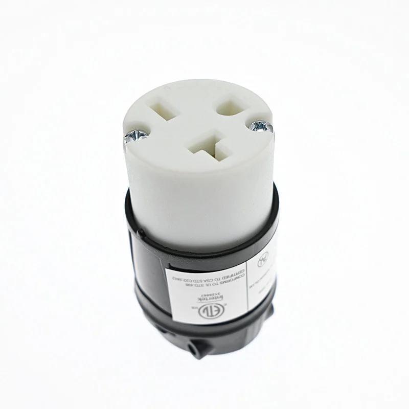 

Американский стандарт, Nema 6-20P/6-20R, Трехконтактный штекер-гнездо, 20 А/250 В, высокомощный промышленный уличный разъем питания