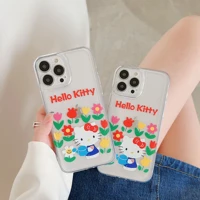 hello kitty iphone 13 12 mini 11 pro x xr xs max 7 8 6 plus girly cartoon cute transparent case