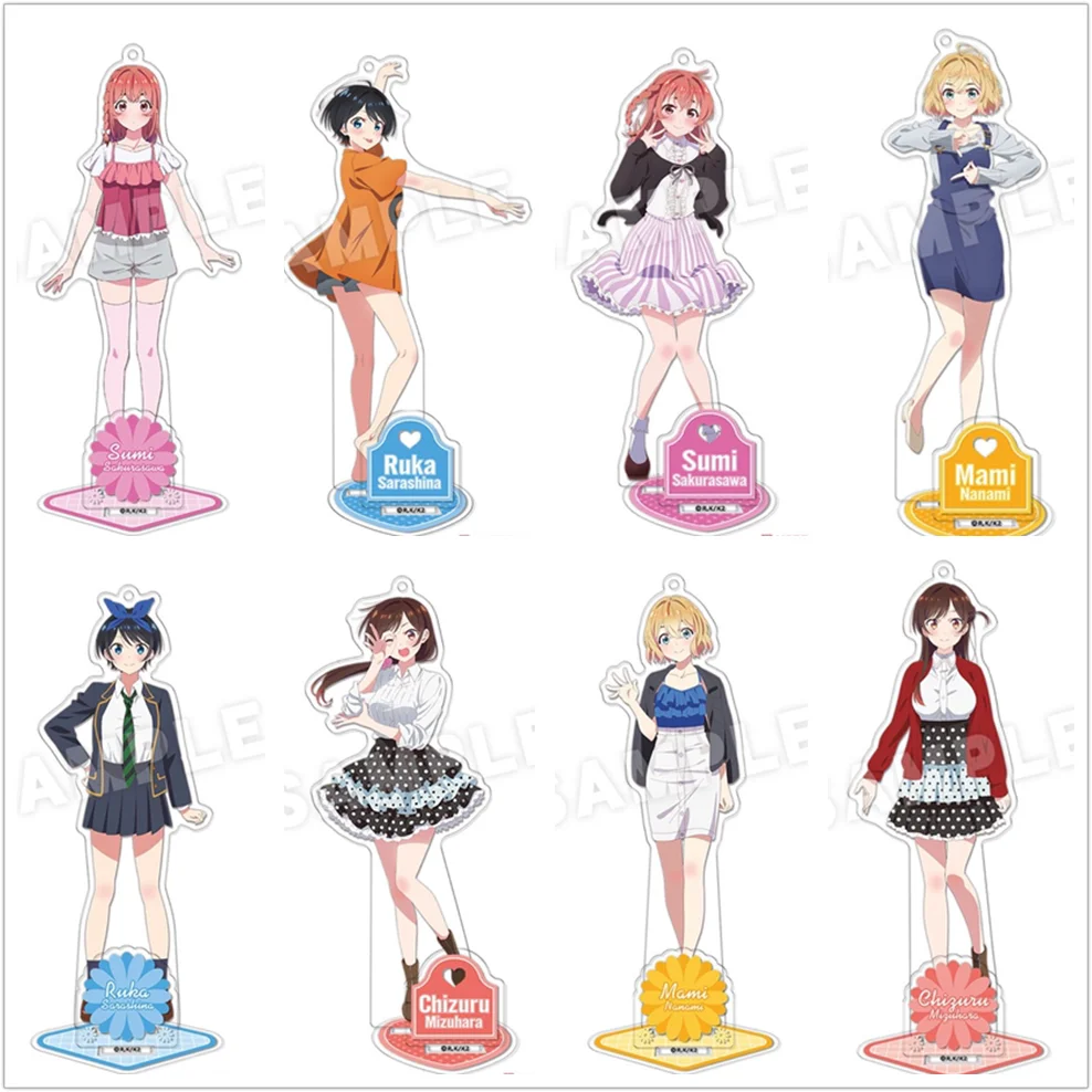 

Anime Rent A Girlfriend Action Figure Doll Ruka Sumi Chizuru Mami Girl Friend Acrylic Stand Model Plate Cosplay Toy for Gift