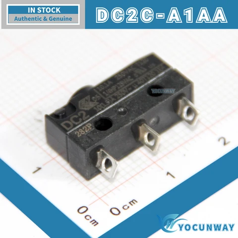 Pack De 2 Micro-interrupteurs CHERRY DB2 - SPDT, 10.1A 250V, Avec Levier à Charnière