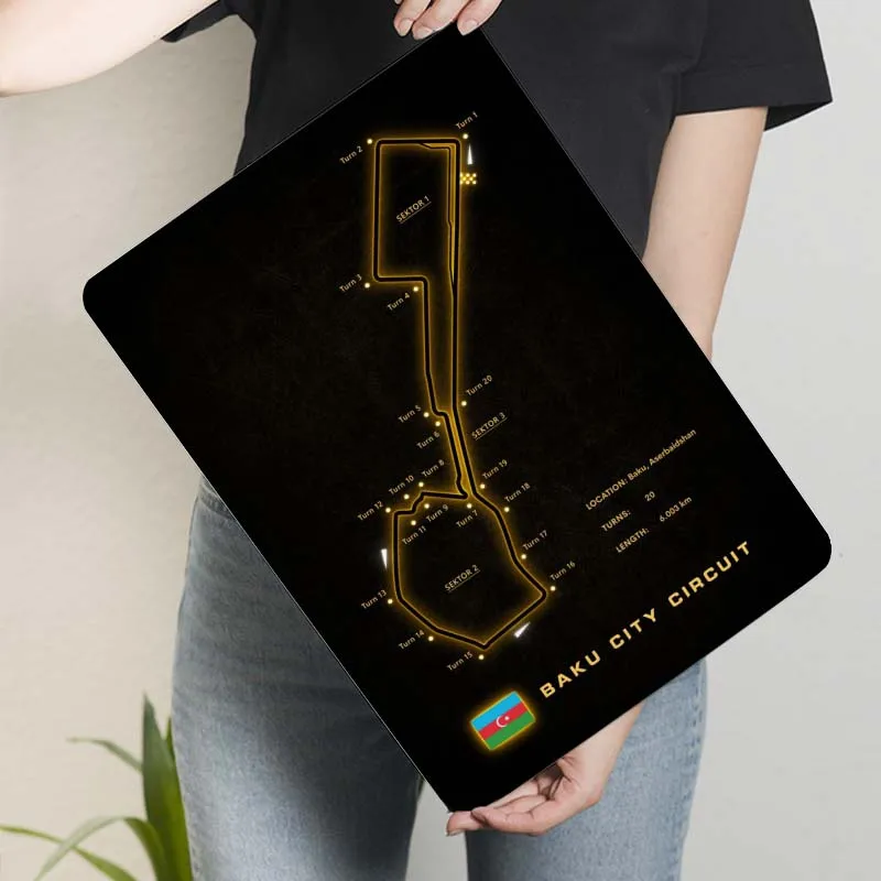 Baku City Circuit Жестяная вывеска Спортивный постер Новый декор Металлические вывески