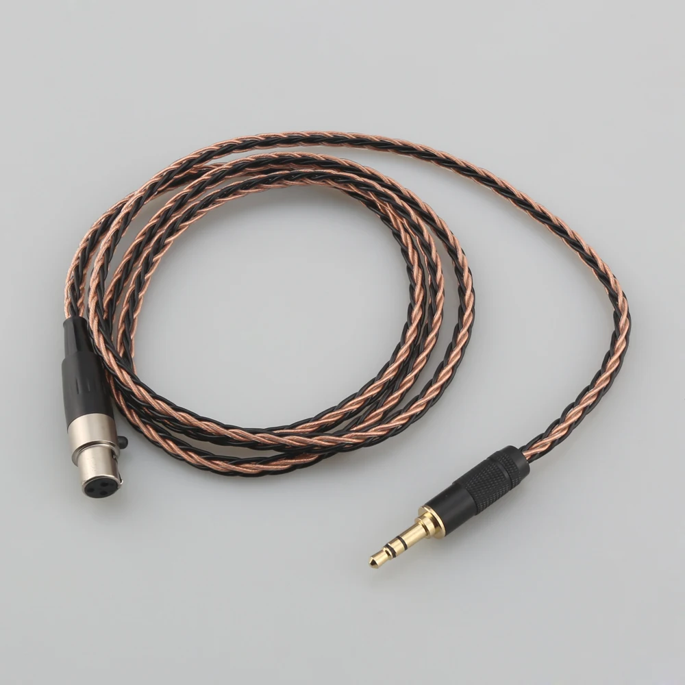 

New 8 Core Audio headphone attached cables 3.5mm stereo plug to mini XLR for AK G Q701, K240S ,K271 ,K702 ,K141 ,K171, K712