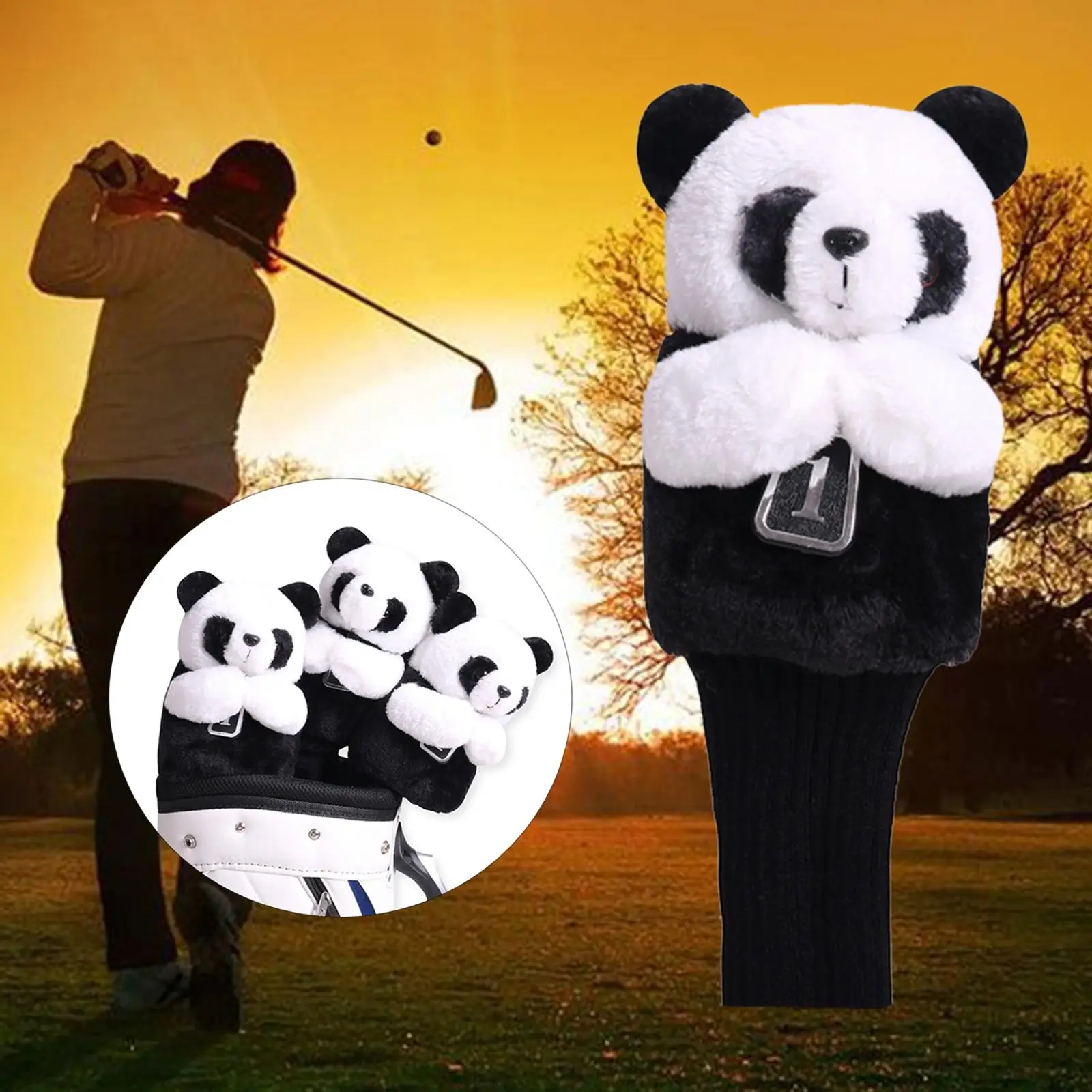 

Cute Panda Golf Club Headcover Cover for Driver Guard Equipment