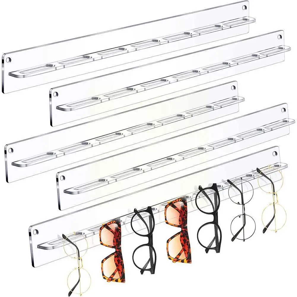 

Wall Mounted Acrylic Sunglasses Holder Eyeglasses Display Hanging Rack Entrances Glasses Organizer Door Decoration Wall Hom U1L4
