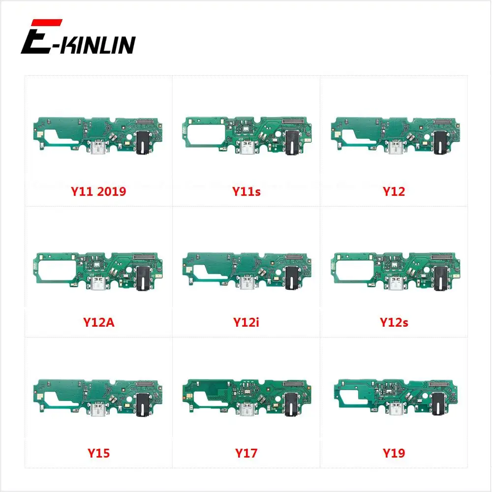 Usb-порт для зарядки док-станция разъем зарядное устройство для платы микрофон гибкий кабель для Vivo Y11 2019 Y11s Y12 Y12A Y12i Y12s Y15 Y17 Y19