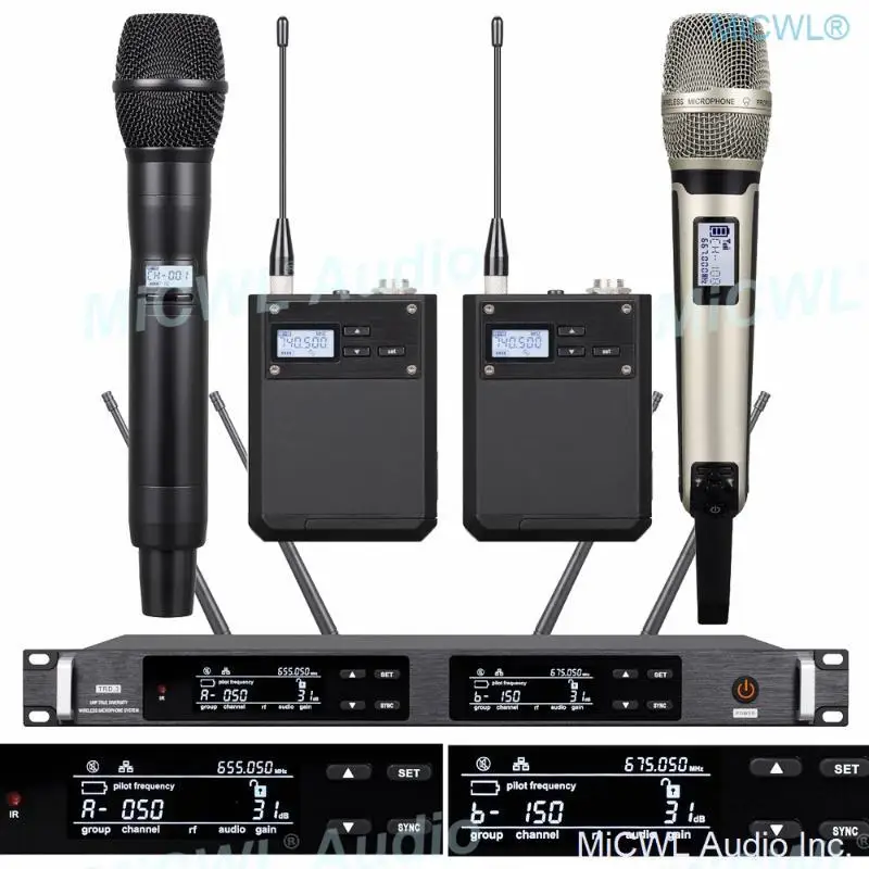 

SKM6000 Digital Wireless Microphone System EW100 G4 300 Channel 2 Handheld QLXD Lavalier Headset BetlPack True Diversity Mic