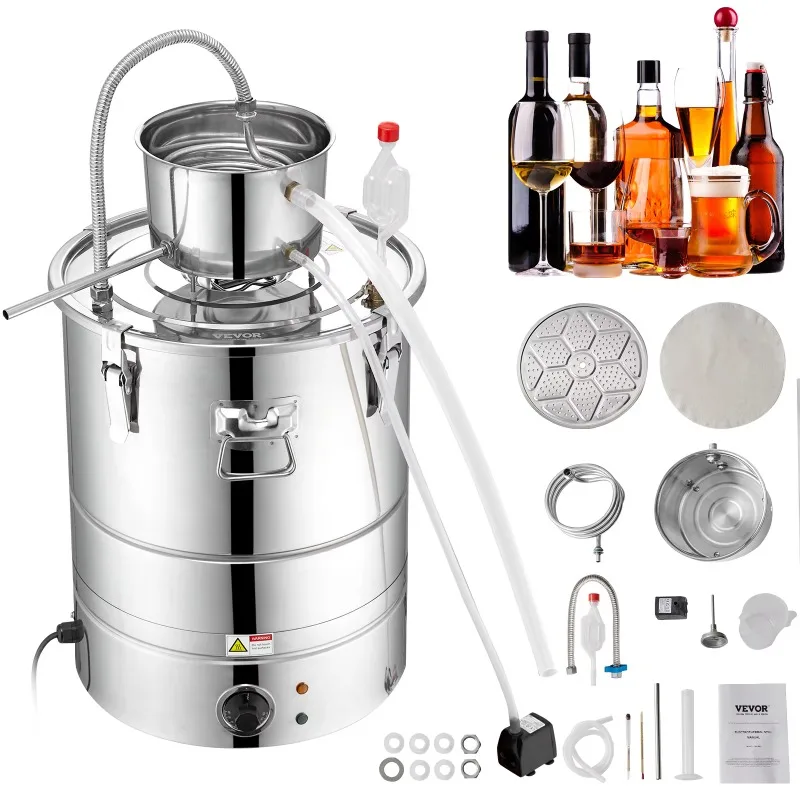 Фото 【Премиум】 SucceBuy Дистиллятор для воды Still 15 Gal (50 л) с трубкой из нержавеющей стали для домашнего дистиллирования виски, вина, бренди №2