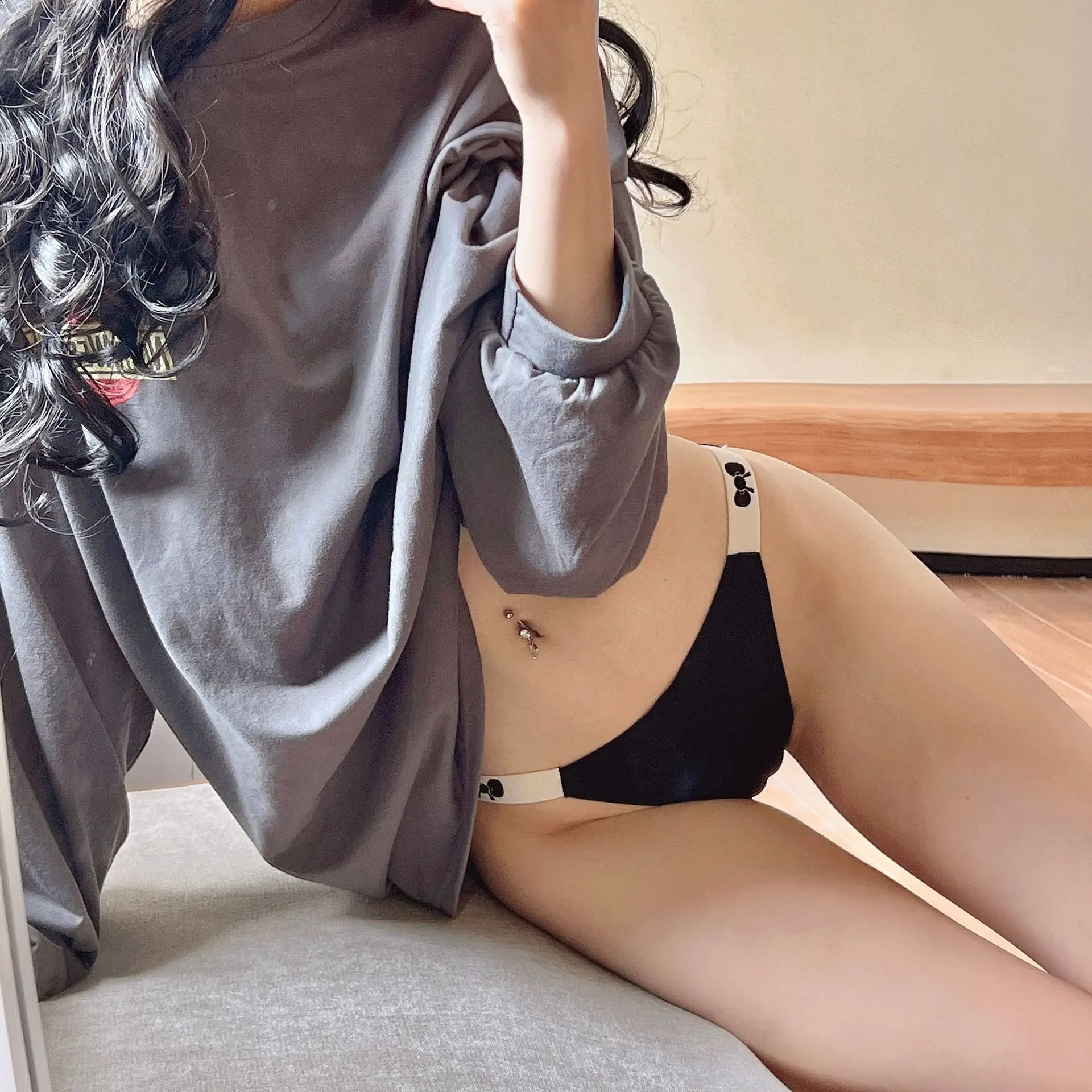 

2022 M-L Ice Silk Underwear Panty For Women's Panties Sexy Bikini Briefs Woman Ribbon Underpants Female Lingerie Shorts