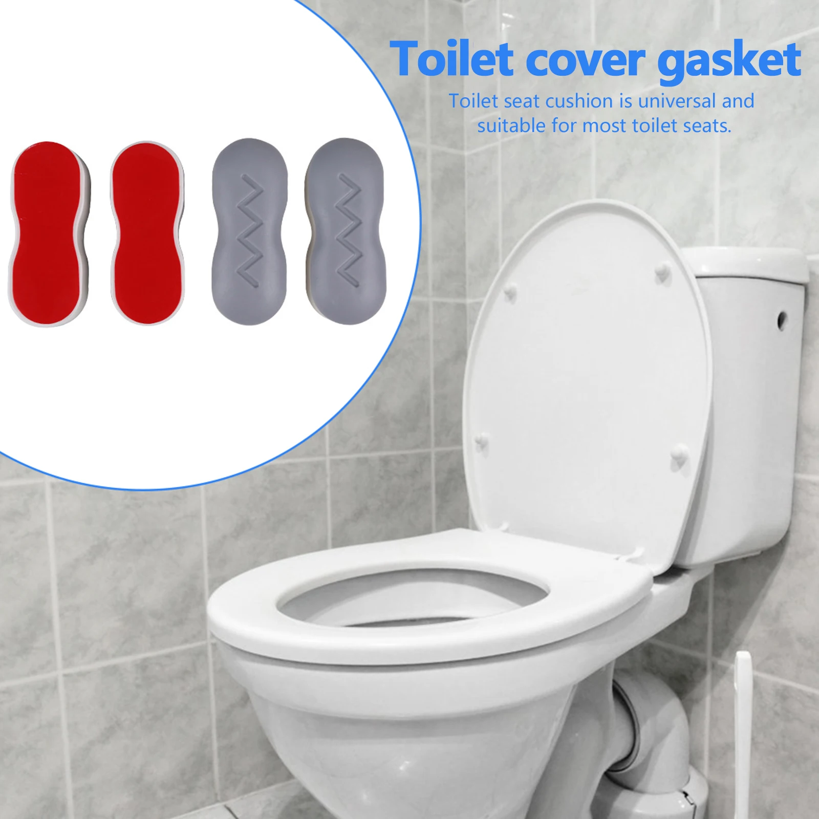

4pcs Arc Toilet Lid Shims Replacement Toilet Cover Heighten Spacer Toilet Cover Toilet Seats Gasket Household Merchandises