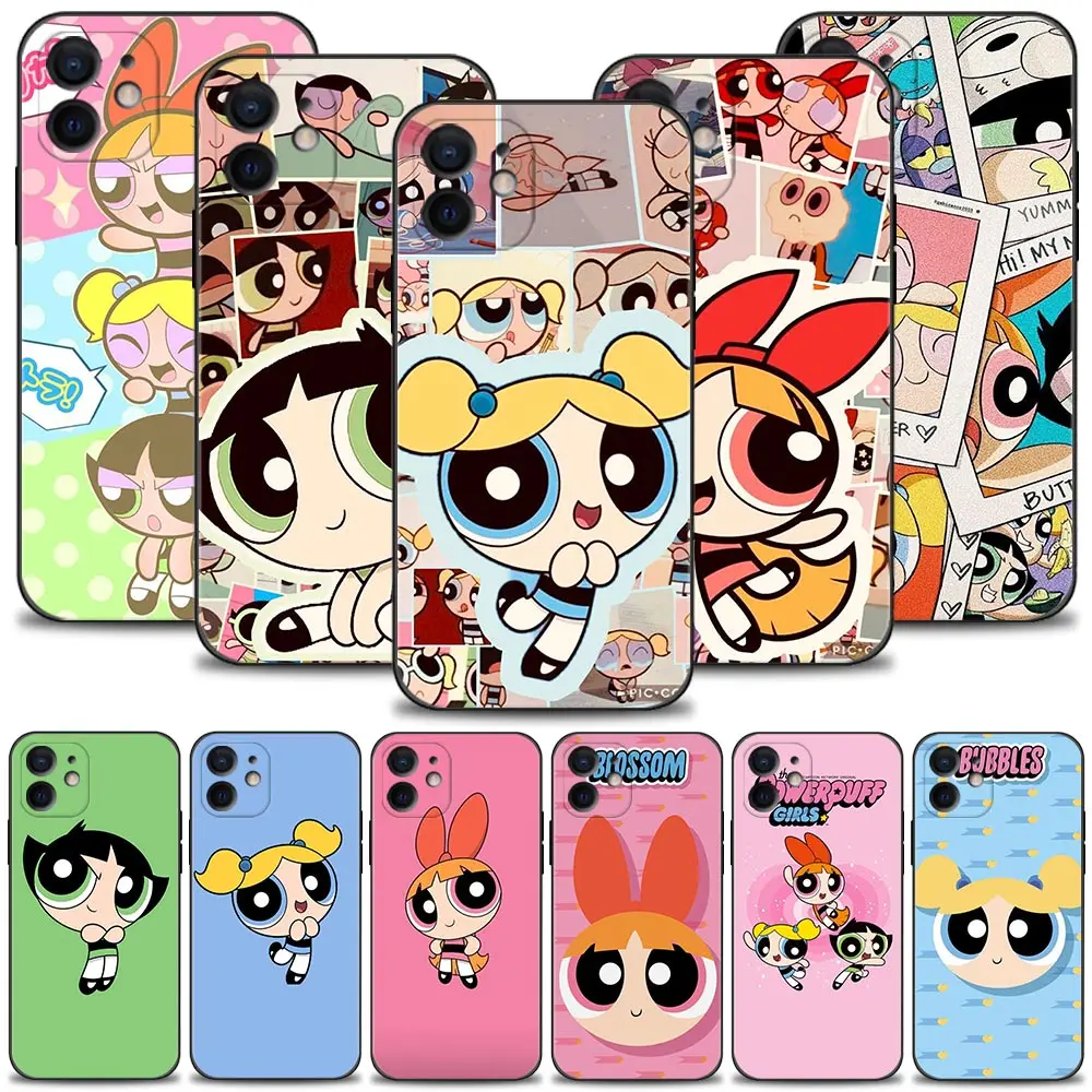 

Powerpuff Girls Three Pretty Best Friend Case For iPhone 14 11 12 13 Pro Max Mini X XS Max 7 8 Plus Full Lens Protection Cover