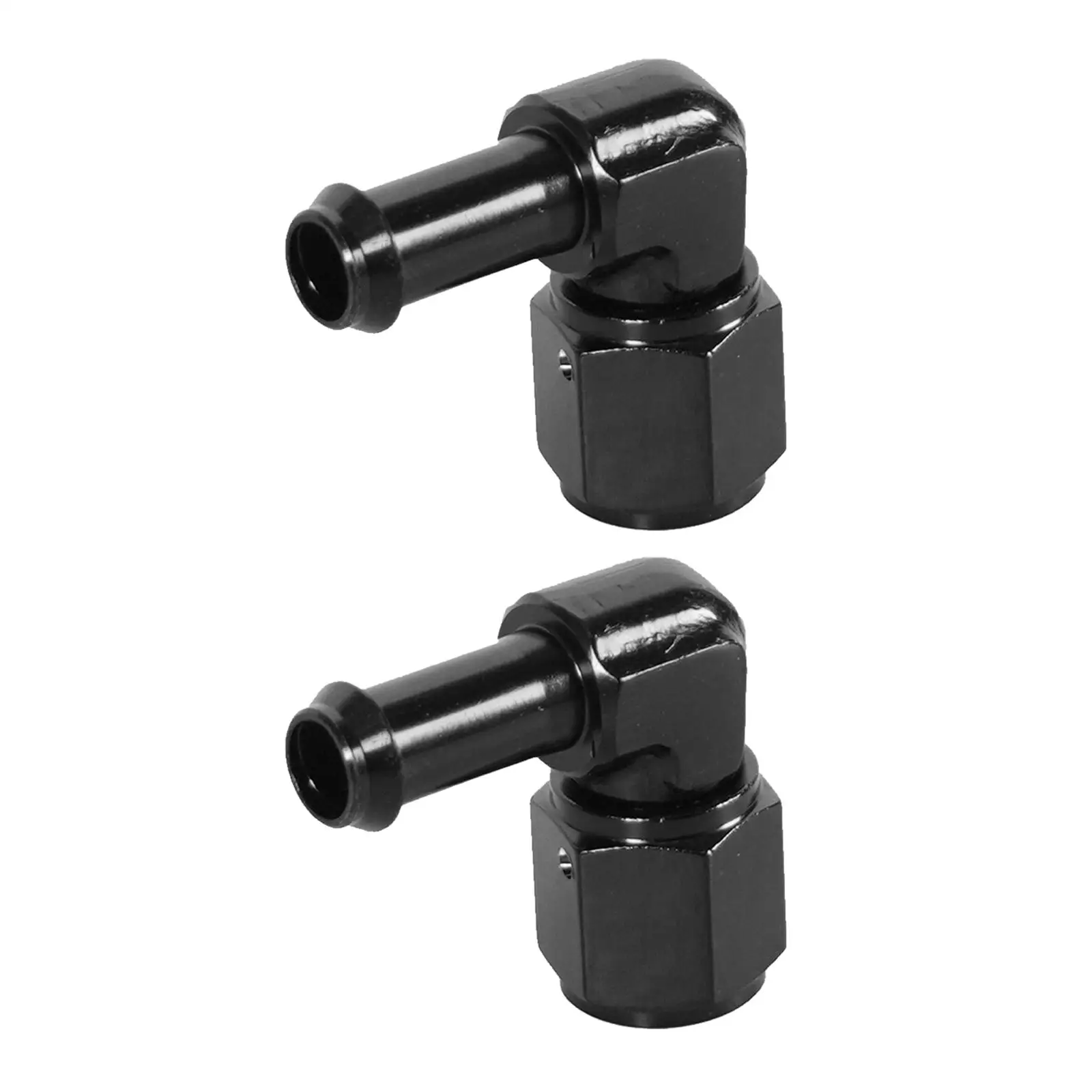 

6AN Female Swivel Barb Fitting 90 Degree Aluminum Quick Connect Elbow Adapter Black Anodized Barb Fuel Line Adapter