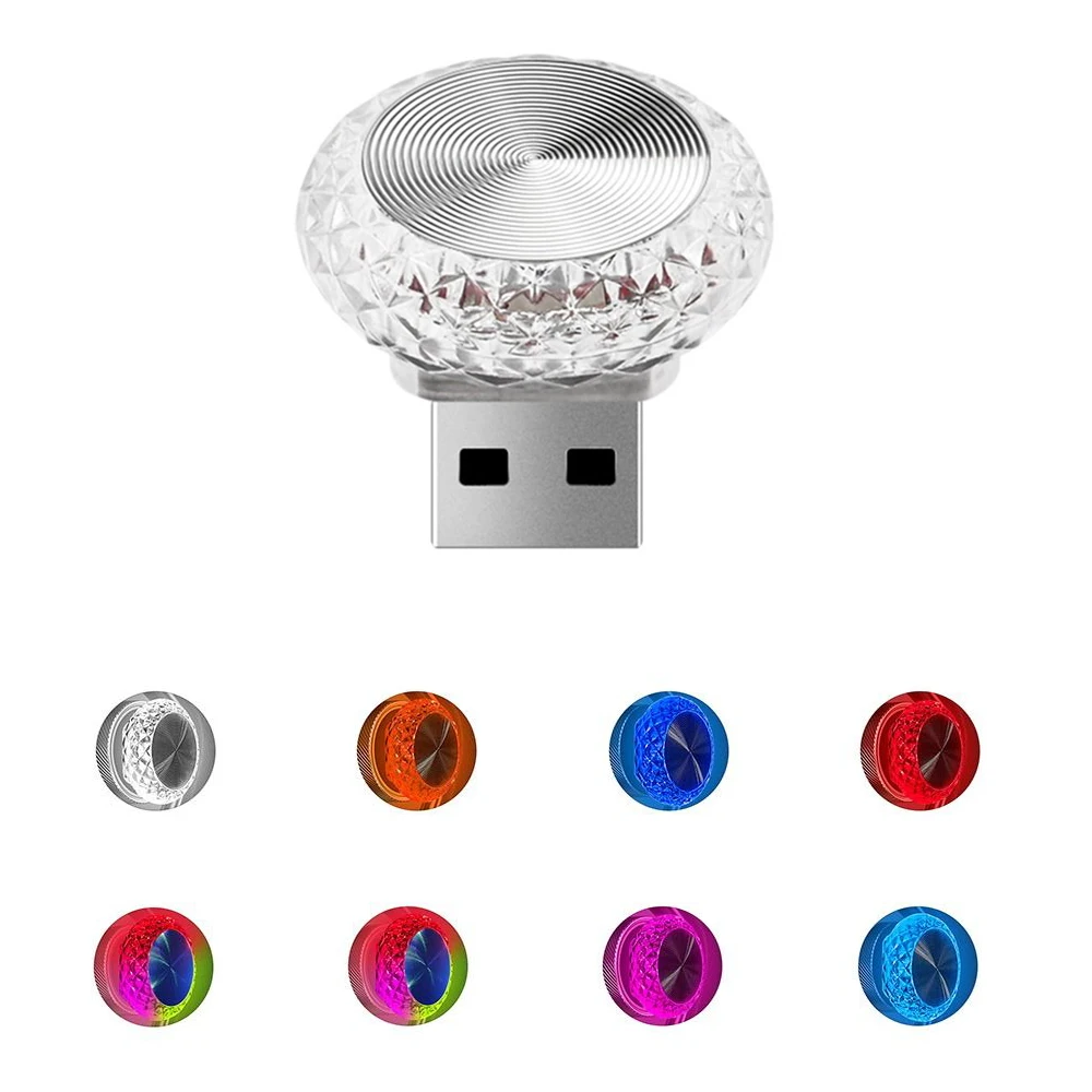 Автомобильные атмосферные лампы красочная USB-лампа окружающей среды светильник