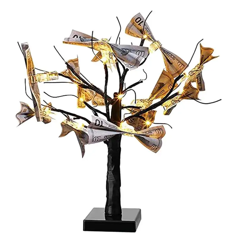 

Настольная Рождественская елка, настольная Рождественская елка со светодиодной подсветкой, держатель для подарка, зажимы, Маленькая рождественская елка, домашние украшения