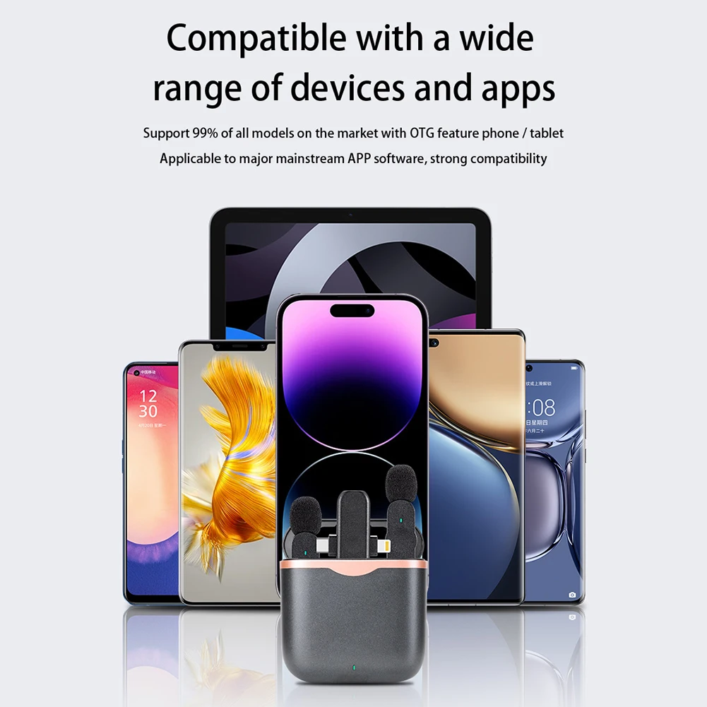 

Микрофон петличный всенаправленный с шумоподавлением и зарядным футляром