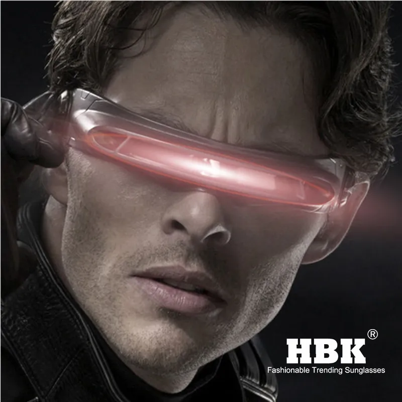 HBK X-Man Laser Cyclops Halloween Party Sunglasses Designer Special Memory Materials Polarized Travel Shield Cool Sun Glasses
