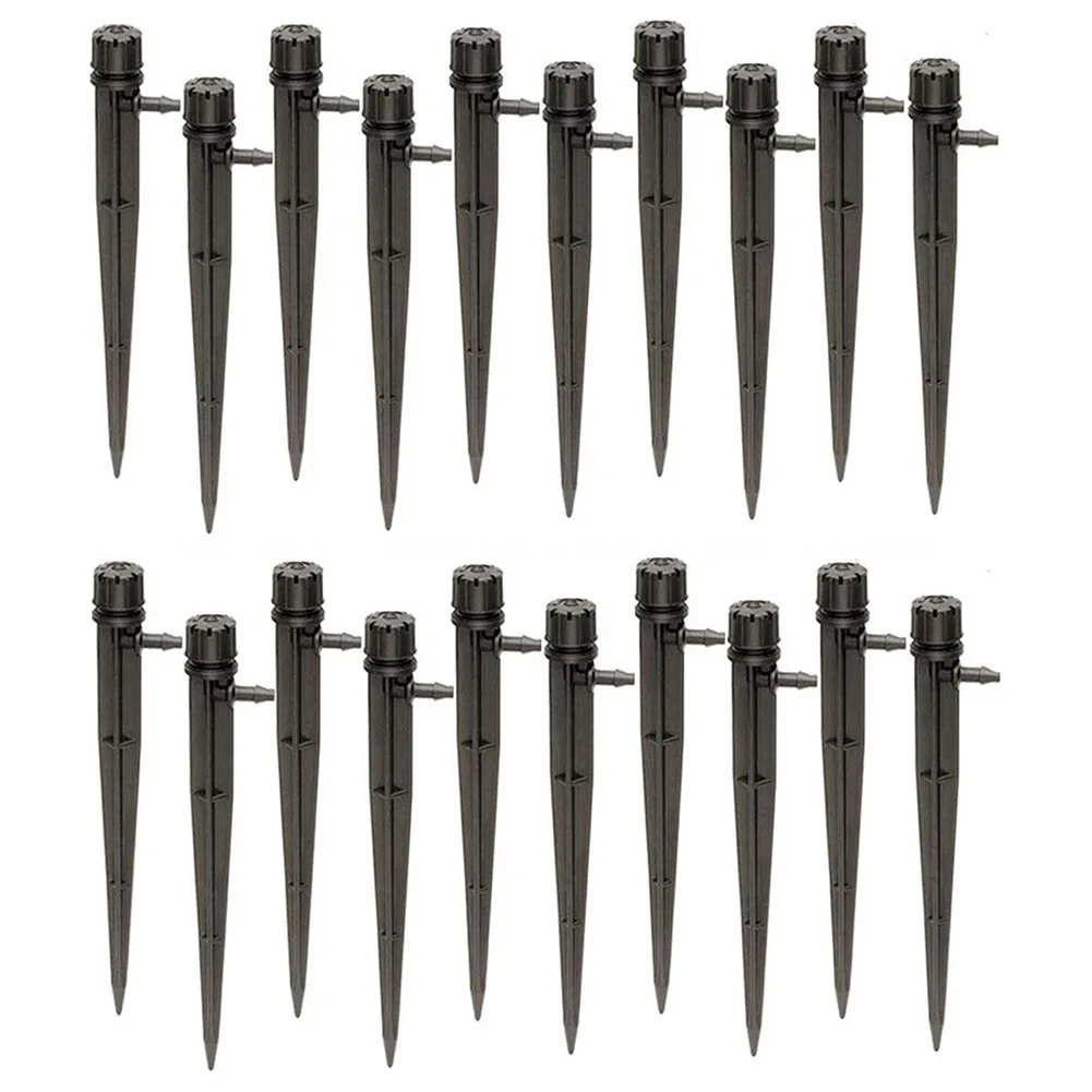 

50pcs Drip Irrigation Support Stakes Adjustable Water Flow Irrigation Drippers Stake Emitter Drip System 360° Sprinkler Bracket