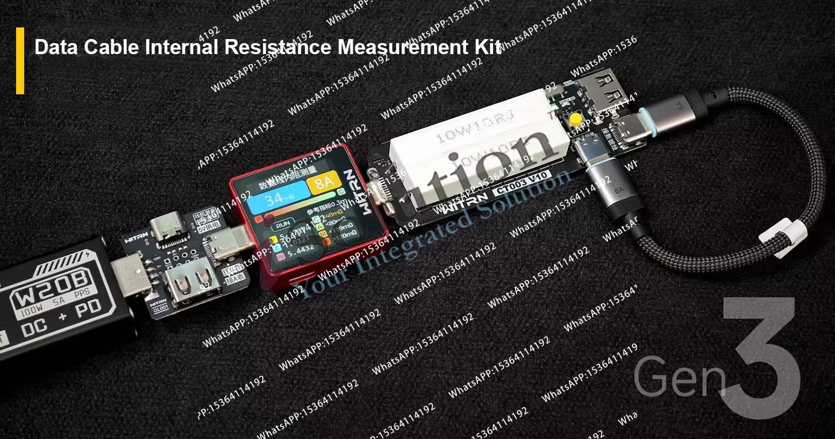 Фото Измеритель мощности K2 Tester WITRN, USB-измеритель напряжения/тока, протокол быстрой зарядки PD3.1, автоматическое определение №3