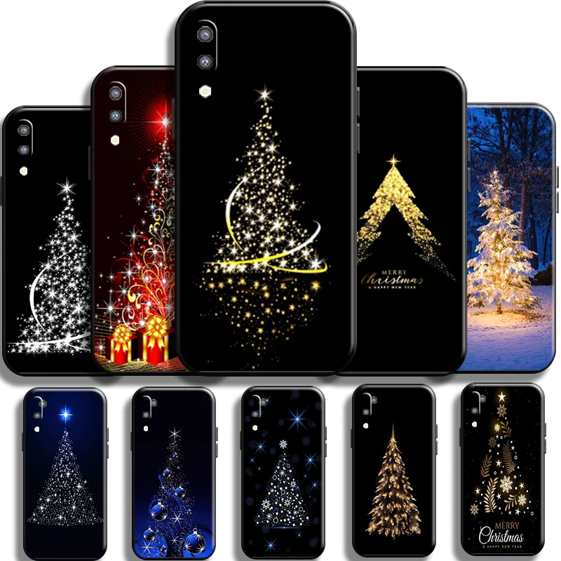 

Merry Christmas Tree Deer Phone Case For Samsung Galaxy M10 Full Protection Soft Back Shockproof Funda Cases Liquid Silicon