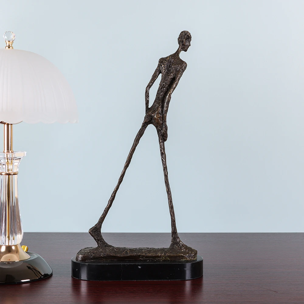 Giacometti скульптура Бронзовый знаменитый ходячий Человек статуя Искусство Скелет