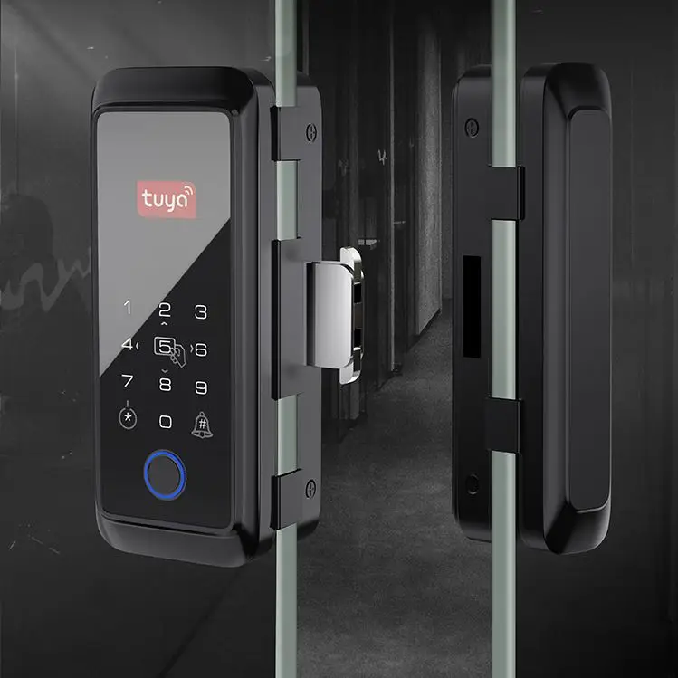 Cheap anti-theft fingerprint lock aluminum door glass door lock electronic fingerprint smart lock enlarge