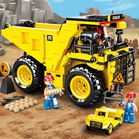 sluban 0806 city engineering vehicle series 416pcs machinery mining transport truck building blocks moc bricks juguetes gifts