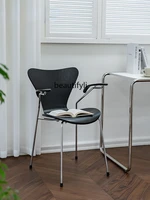 zqmid ancient dining chair with armrest light luxury iron armchair solid wood desk chair