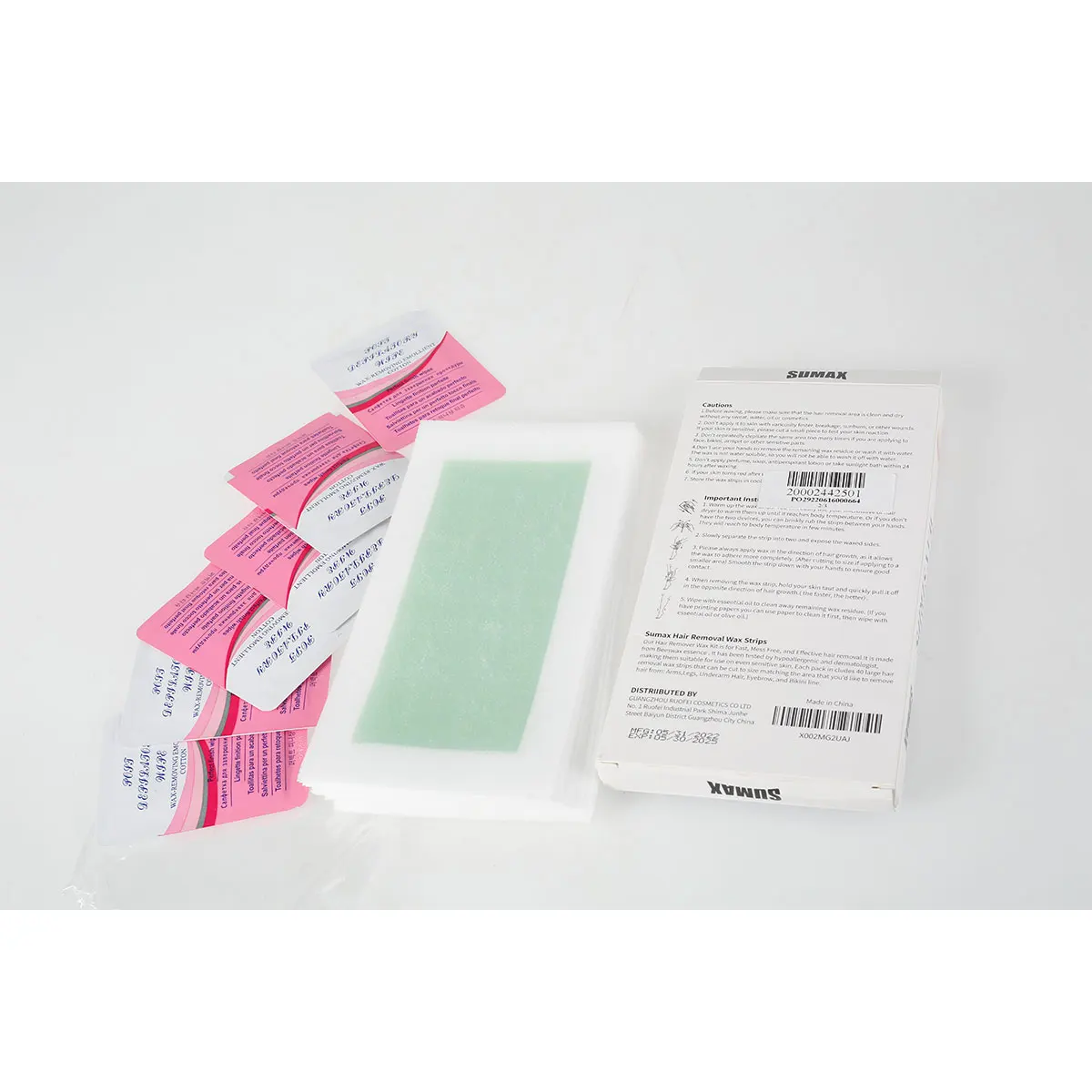 

40 шт., восковые полоски для удаления волос, 6 прозрачных