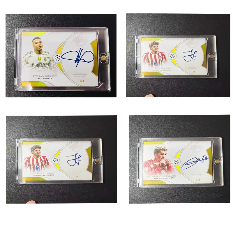 Фото DIY Оригинальная подпись Atletico Madrid Mbappe Real Madrid Legend Zidane Alvarez Signature Печатная подпись Самодельная карта №1