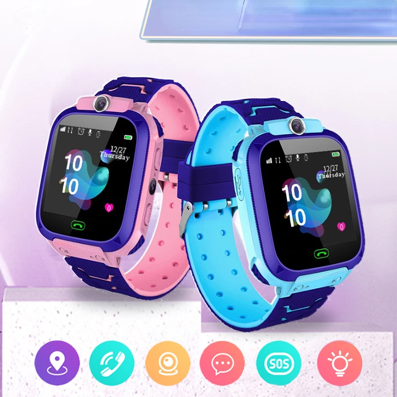 

2023 New Kids Smart Watch Voice Call SOS IP67 Children Smartwatch Camera Sim Card Monitor Tracker Location Phone Free shipping