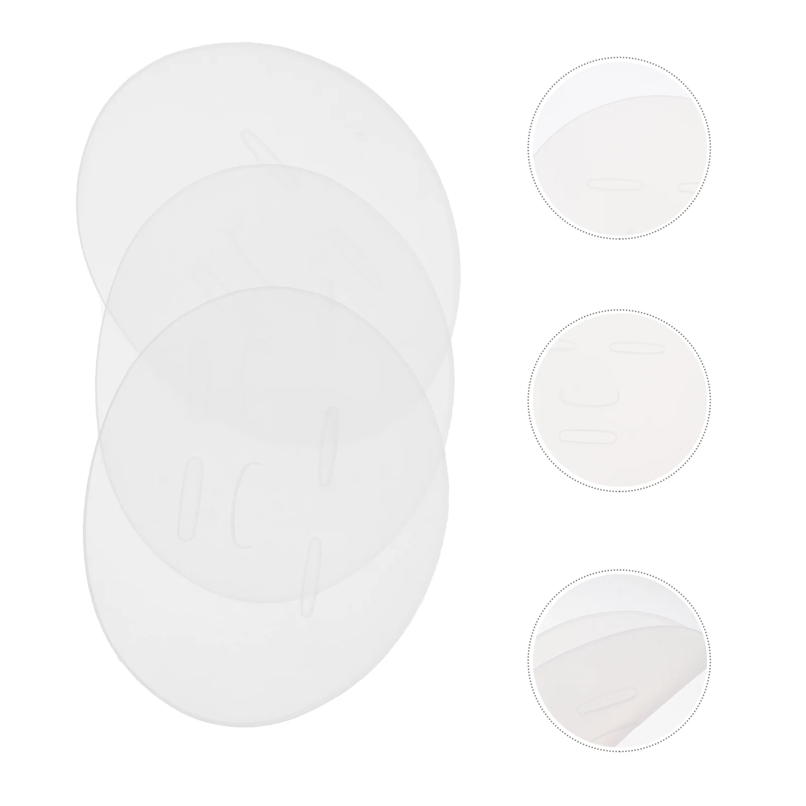 

3Pcs Mask Molds Seaweed Mask Molds Mud Mask Molds Silicone Mask Plates for Salon DIY