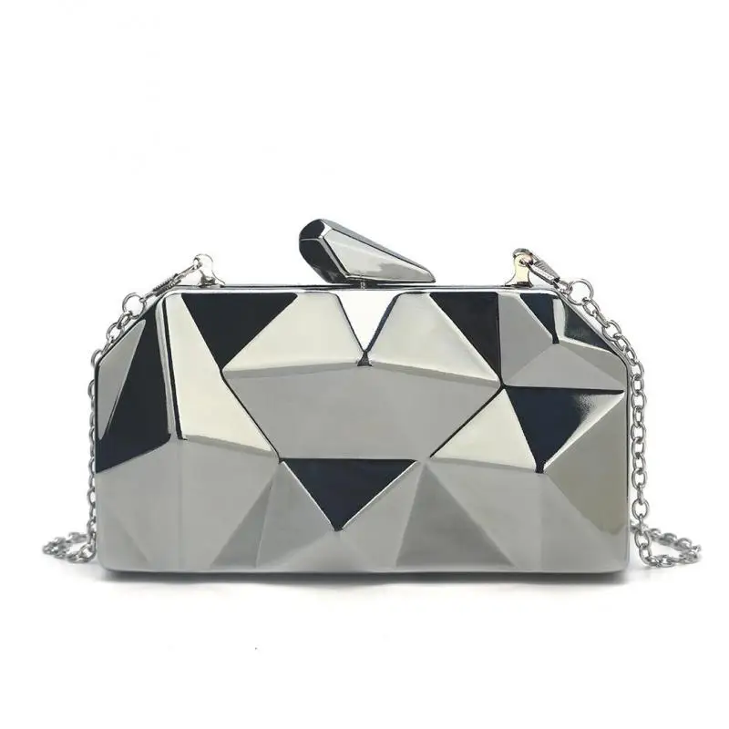 

2023 New Arrival Clutch Women's Bag Diamond Iron Box Mini Bag Chain Clutch Bag Metal Dinner Bags Coin Purse Small Purse Bolsos