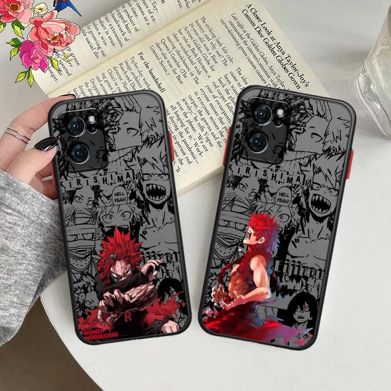 Фото Чехол для телефона Kirishima Eijirou Anime Cover для OPPO Reno 12 11 10 8 7 6 5 4 2 Lite Pro Plus 5G, матовый полупрозрачный чехол для телефона №1