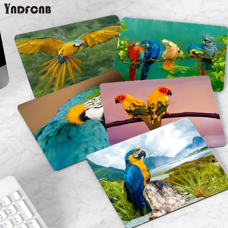 

Animal Bird Parrot Mousepad Non-slip Lockedge Cartoon Anime Gaming Mouse Pad Keyboard Mouse Mats Smooth Company For PC Computer
