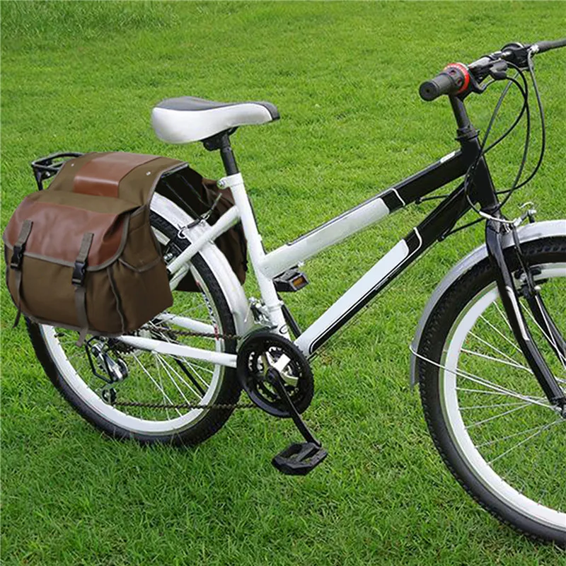 

Upgrade Touring Bicycle Saddle Bag Bicycle Canvas Waterproof Panniers Box Side Tools Bag Pouch For Bicycle Box Outdoor