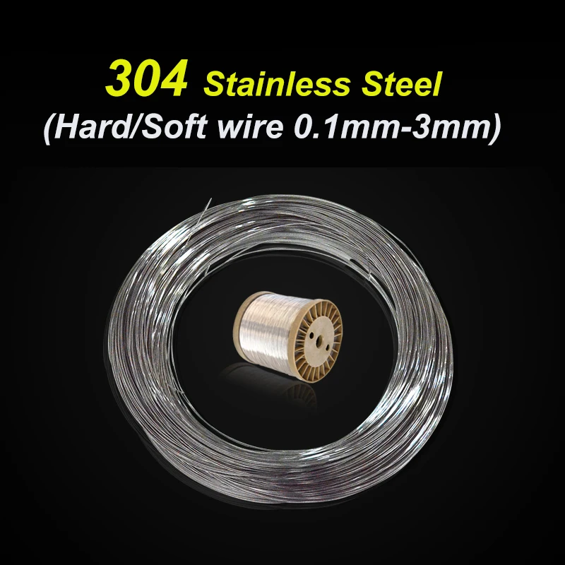 

Stainless Steel Spring Wire 0.2mm-3mm Soft Wire Length 1m/5m/10m Single Strand Bundled Soft Iron Wire Frame Steel Wire