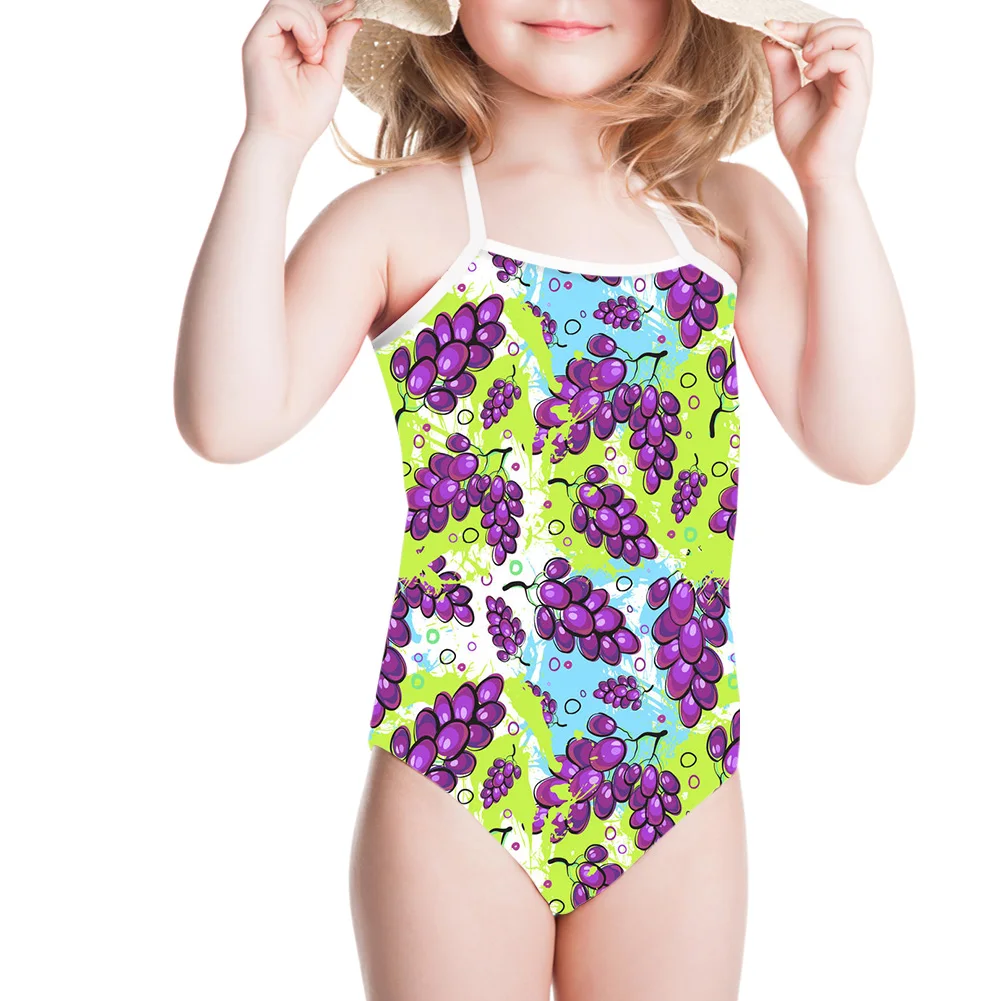 

Cumagical One Piece Swimsuits Cartoon Fruits Grape Pattern Swimming Wear Baby Kids Summer Bathing Suits Children Swimwear