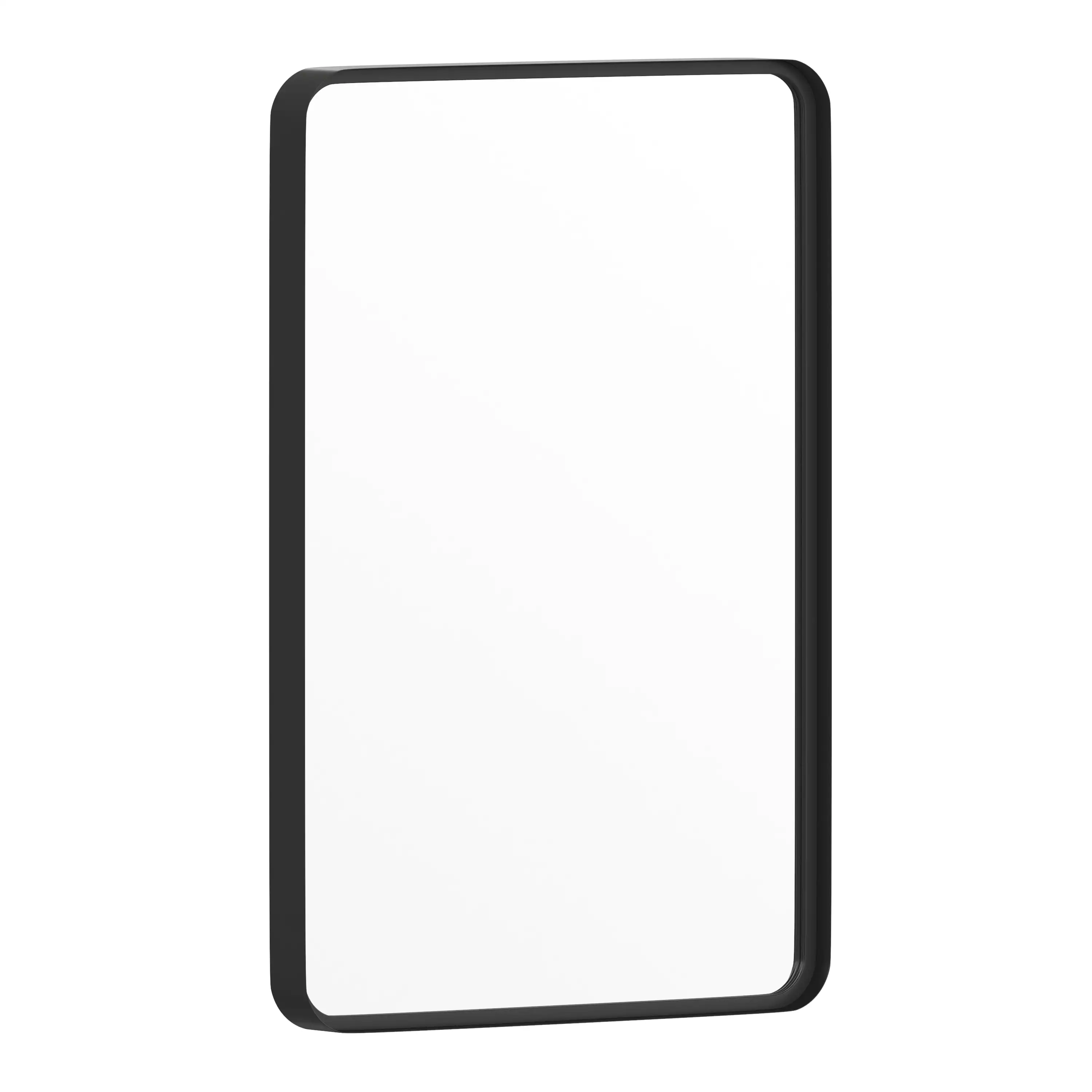 

Janinne 20" x 30" Black Modern Wall Mounted Mirror
