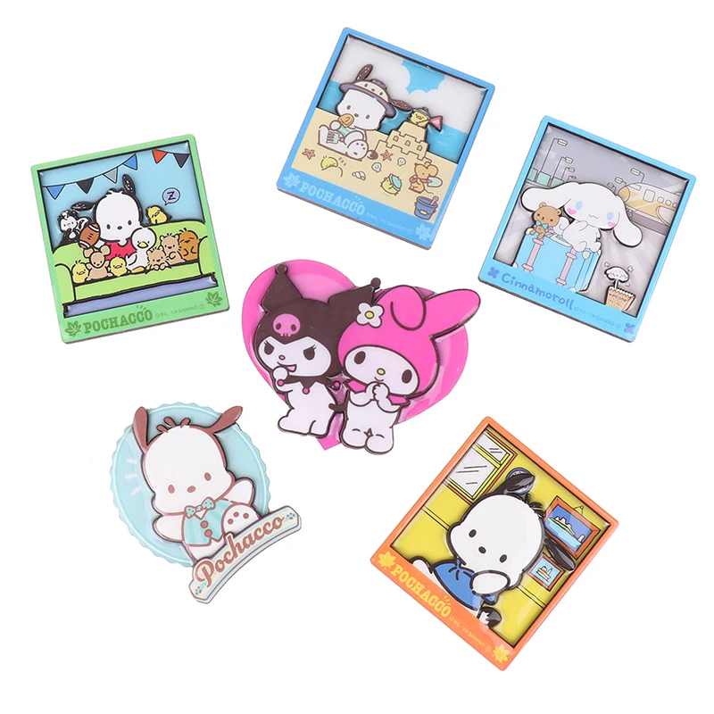 

7cm Anime Sanrio Figure Fridge Sticker Hello Kitty Melody Kuromi Cinnamoroll Cartoon Kawaii Sticker Tour Souvenir Magnet Gift