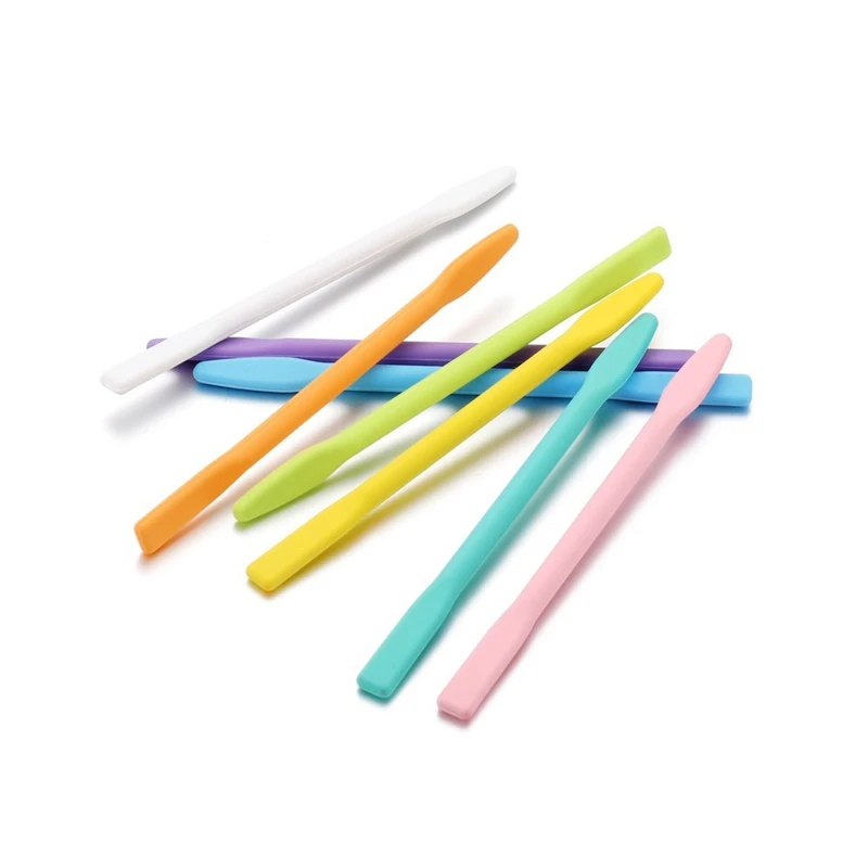

Силиконовые перемешивающие палочки для макияжа лица, перемешивающие стержни из смолы, силиконовые перемешивающие стержни для смешивания с...