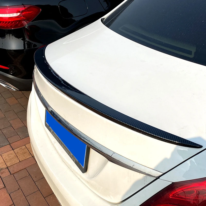 For Mercedes-Benz C-class W205 C180 C200 C260 2015-2021 Rear Roof Spoiler Wings Glossy Black Carbon Fiber Look | Автомобили и