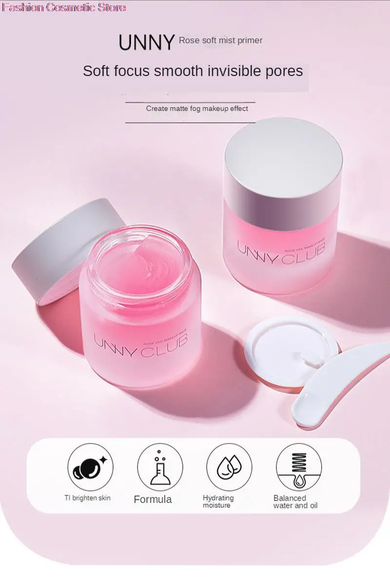 

UNNY Microdermabrasion Rose Makeup Base Primer Soft Mist Isolation Cream Primer Concealer Moisturizing Invisible Pores