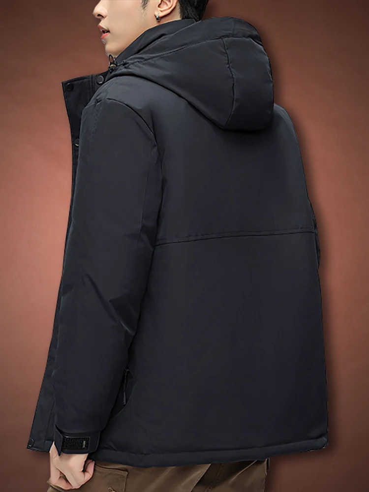 2024 зимнее свободное пальто большого размера на флисовой подкладке утолщенное