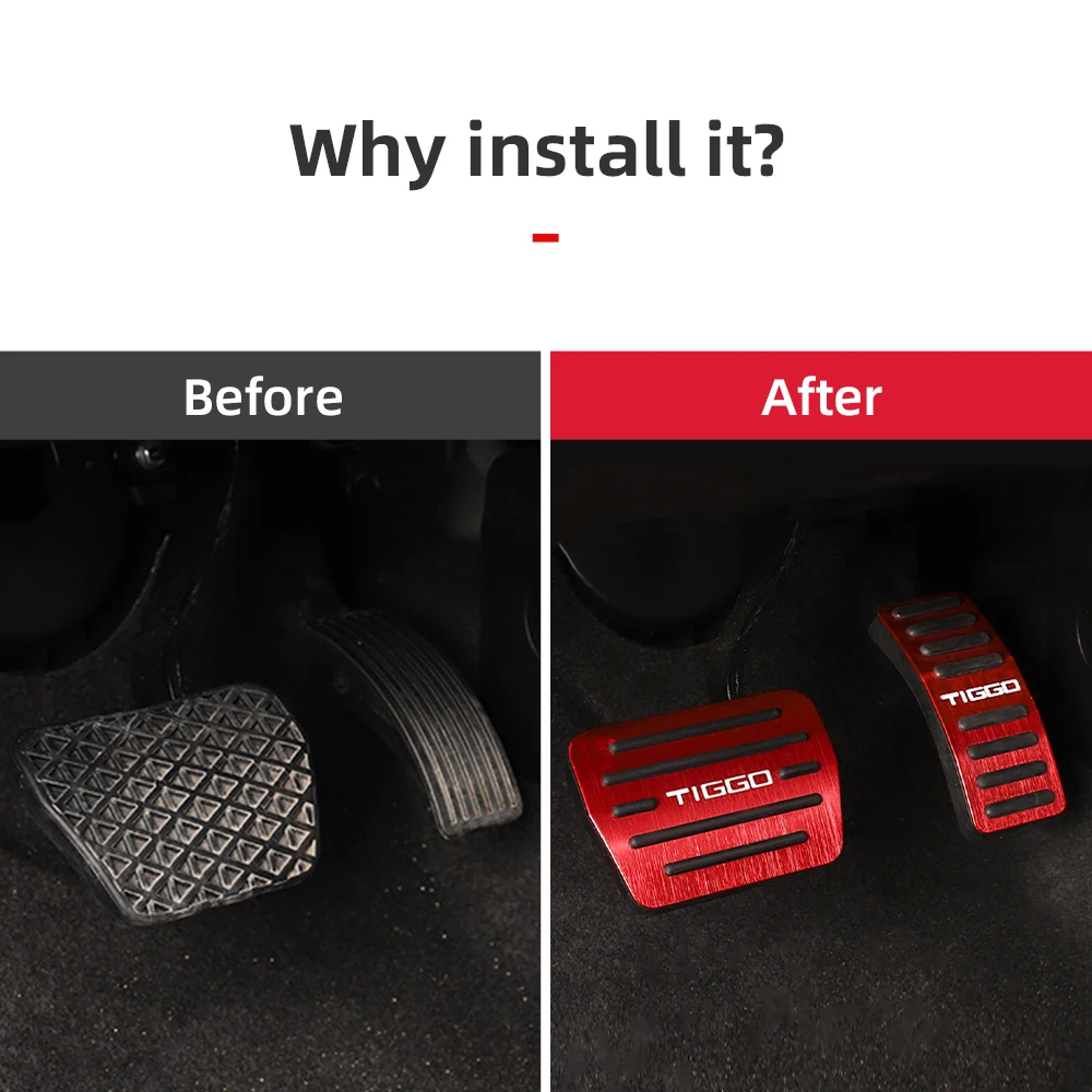 For Chery Tiggo 4 Pro 5X 2017- 2019 2020 2021 2022 Car Foot Pedal Fuel Accelerator Brake Cover Non-Slip Pad Accessories |