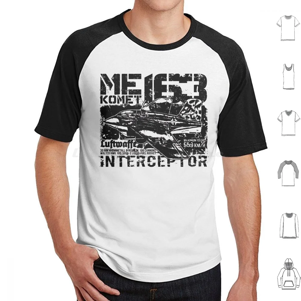 Me 163 Komet T Shirt Cotton Men Women DIY Print Fighter German Luftwaffe 108 Cannons Walter Hwk 109 509 Rocket Powered
