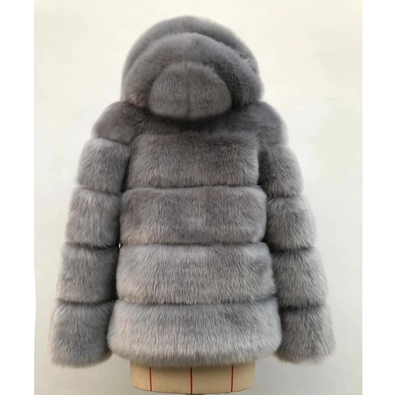 2022 Luxury Thick Warm Faux Fur Coat Women Hooded Long Sleeve Faux Fur Jacket Fur Coats Bontjas Parkas Fashion Winter Clothes